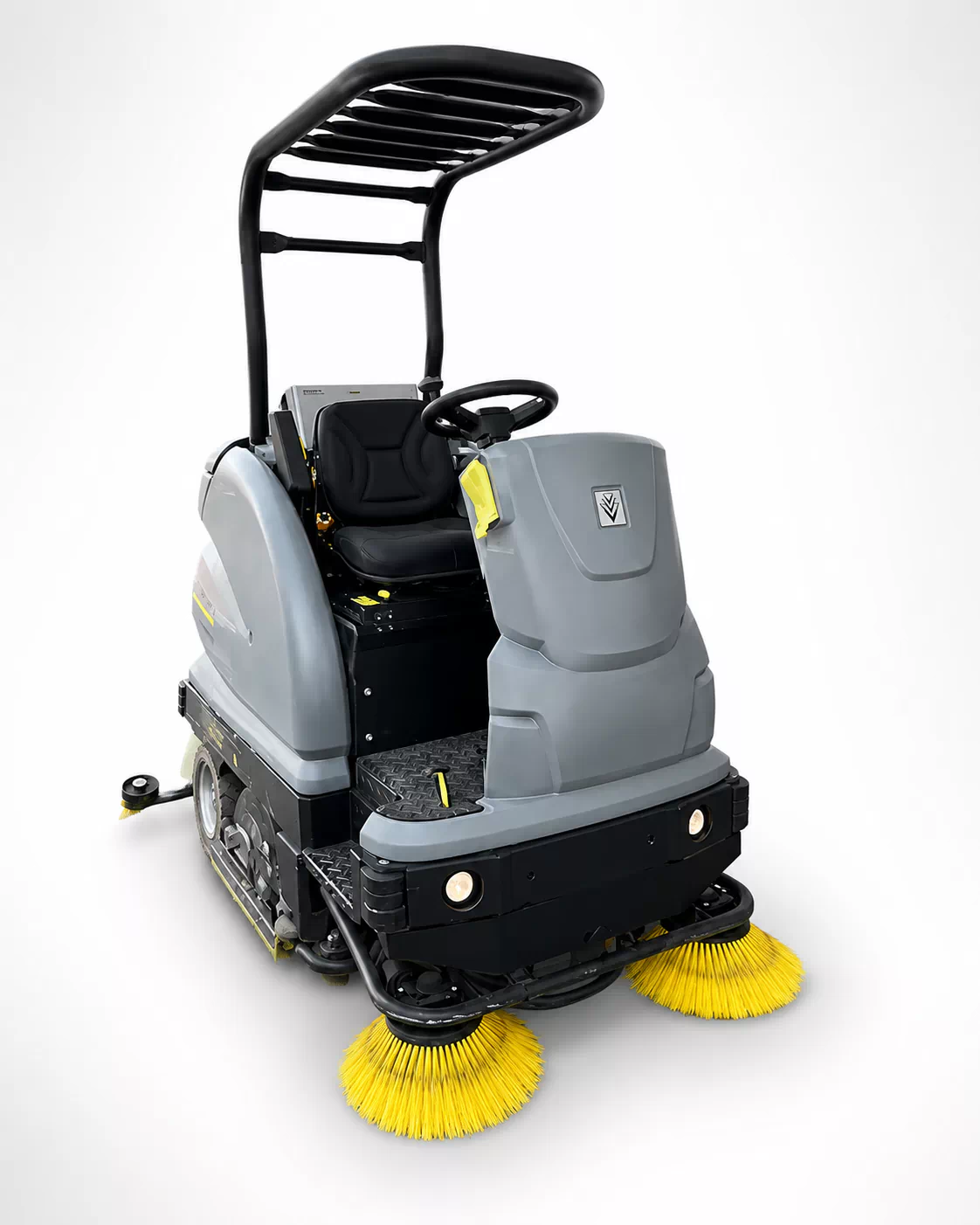 KÄRCHER B250 R100 2 SB Aufsitz-Scheuersaugmaschine mit Seitenbesen und Fahrerschutzdach