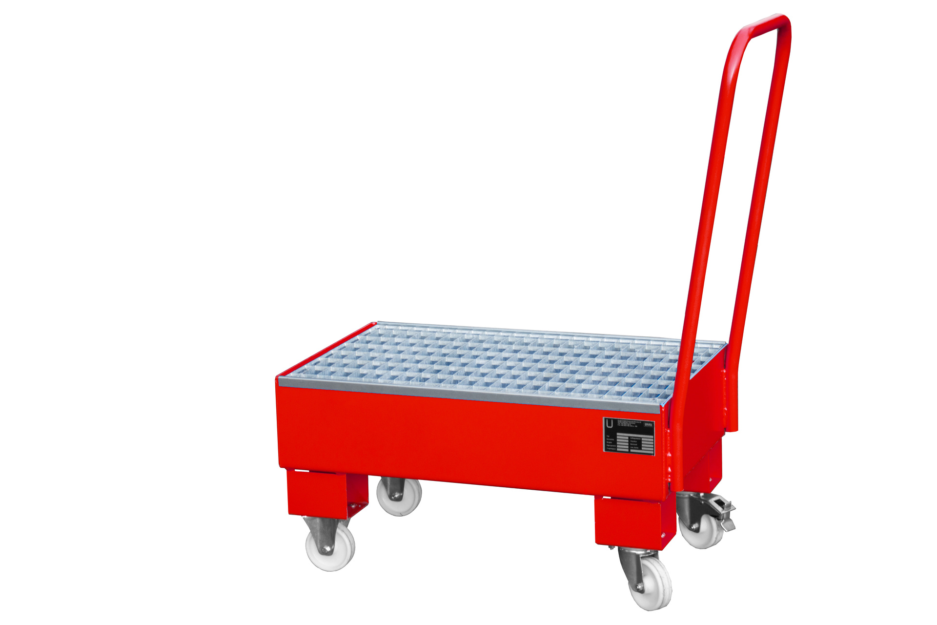 Fahrbare Auffangwanne AW 60-1 SR, lackiert, Feuerrot