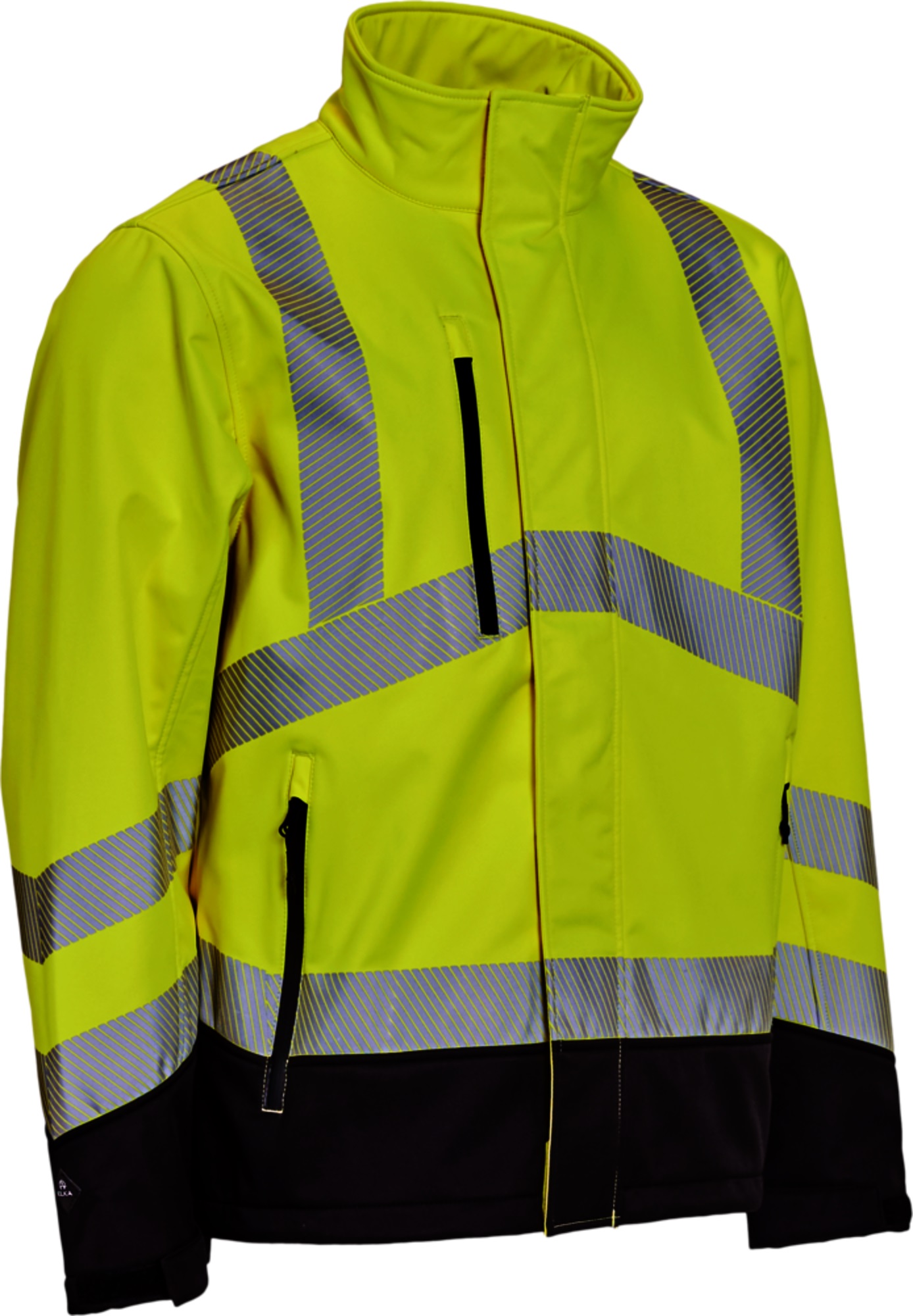 Warnschutz SoftShell Jacke gelb-schwarz