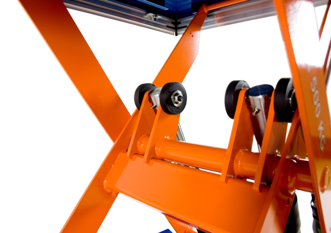 Flachhubtisch Scherendetail