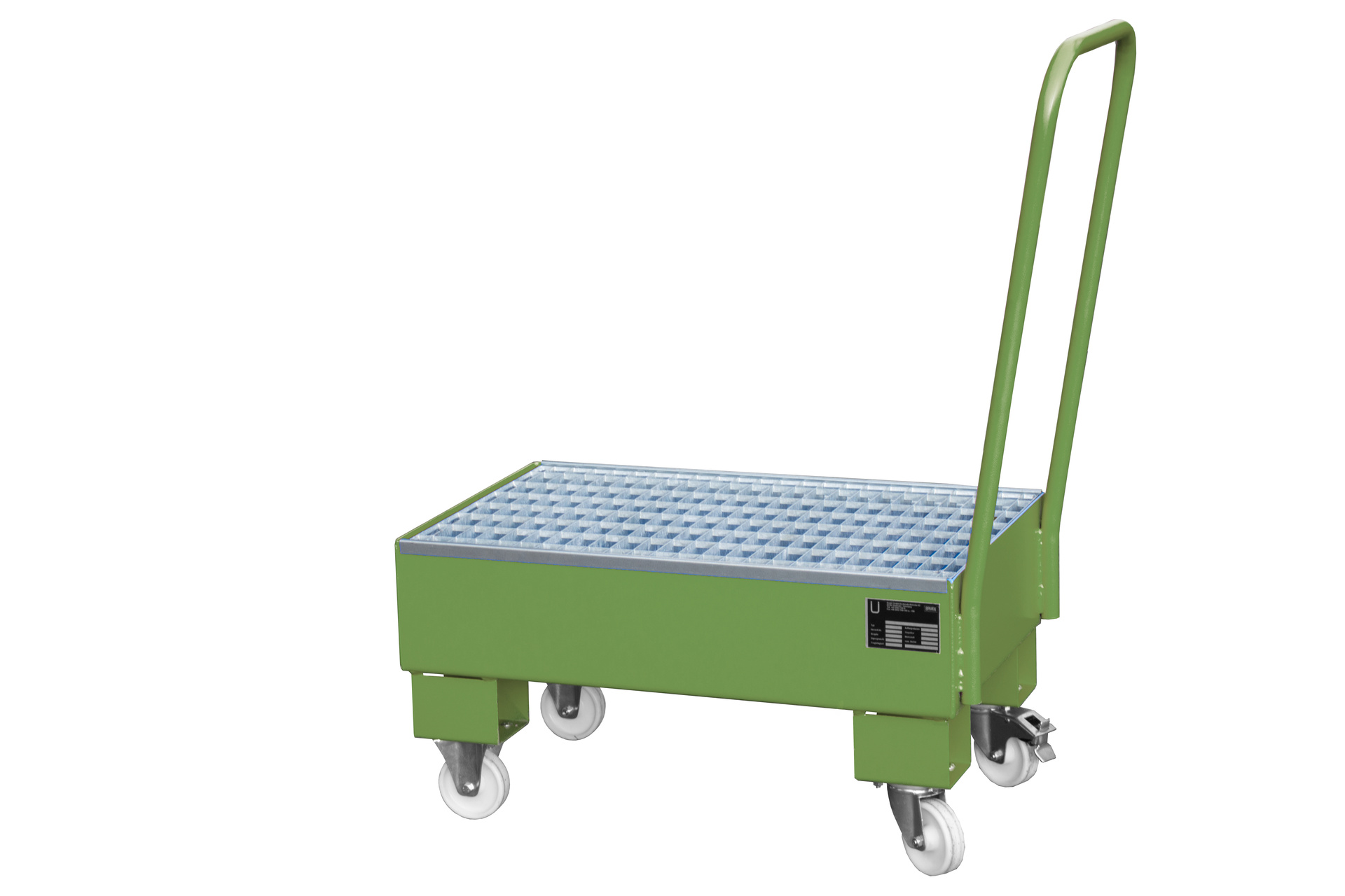 Fahrbare Auffangwanne AW 60-1 SR, lackiert, Resedagrün