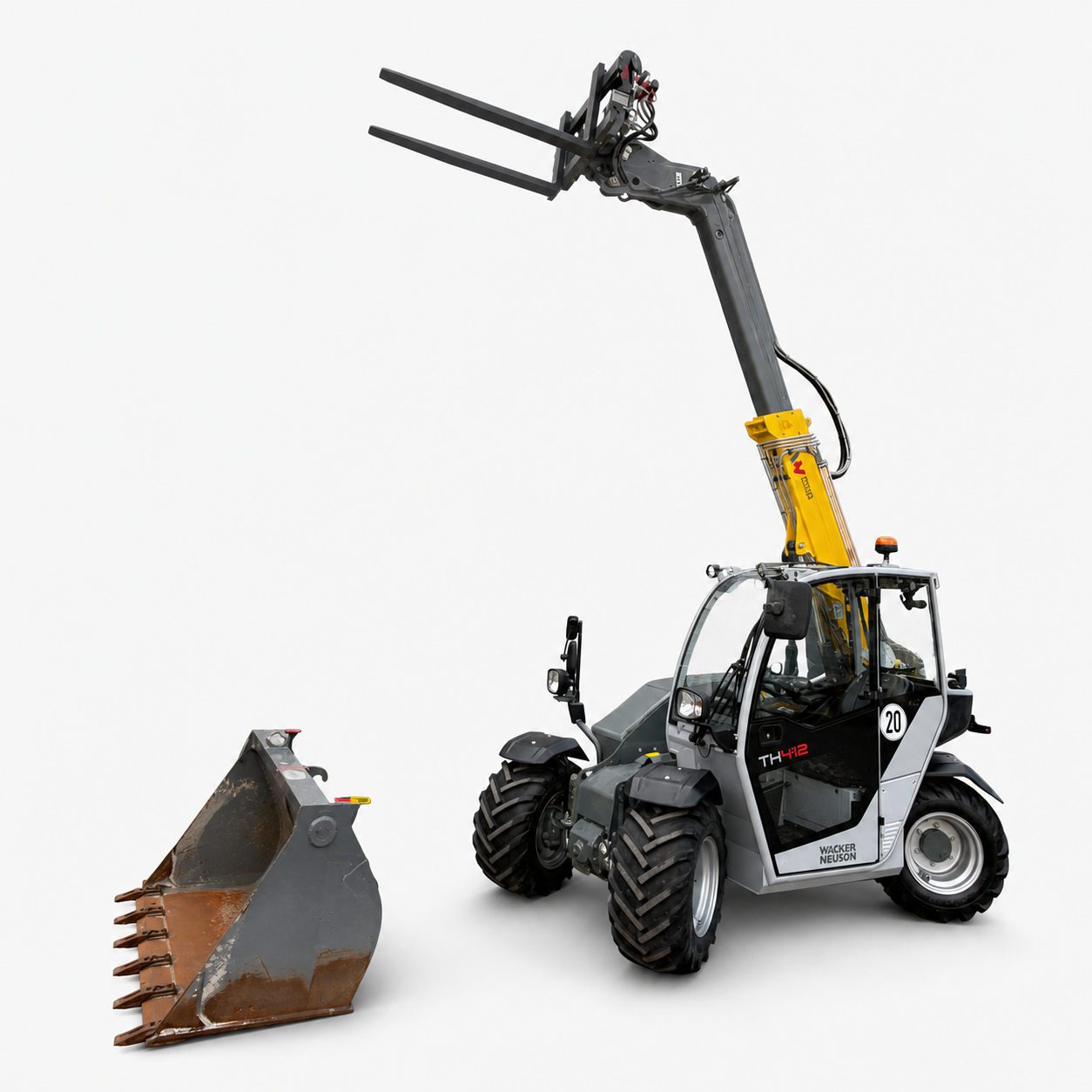 Wacker Neuson TH412 Teleskoplader – BJ 2023 – 406,3 BH – 45,3 PS – 3 Lenkarten – 1. Hand – Neuer Service & Neue UVV