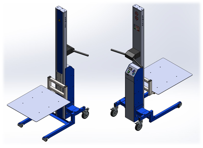 Hebelift EVO100S - Aluminum Plattform 600x700 - H1236