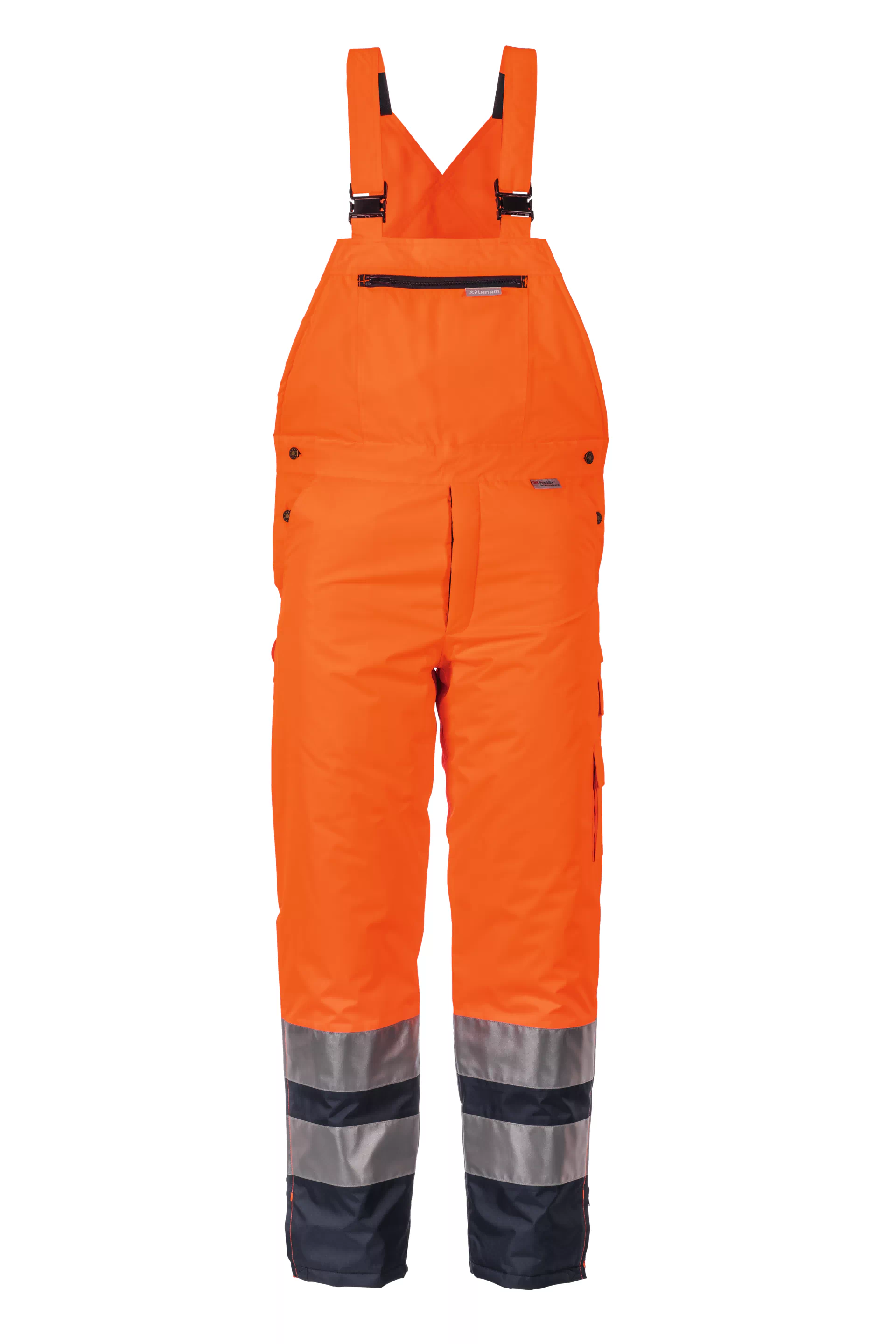 Winter-Latzhose 2-farbig - orange/marine