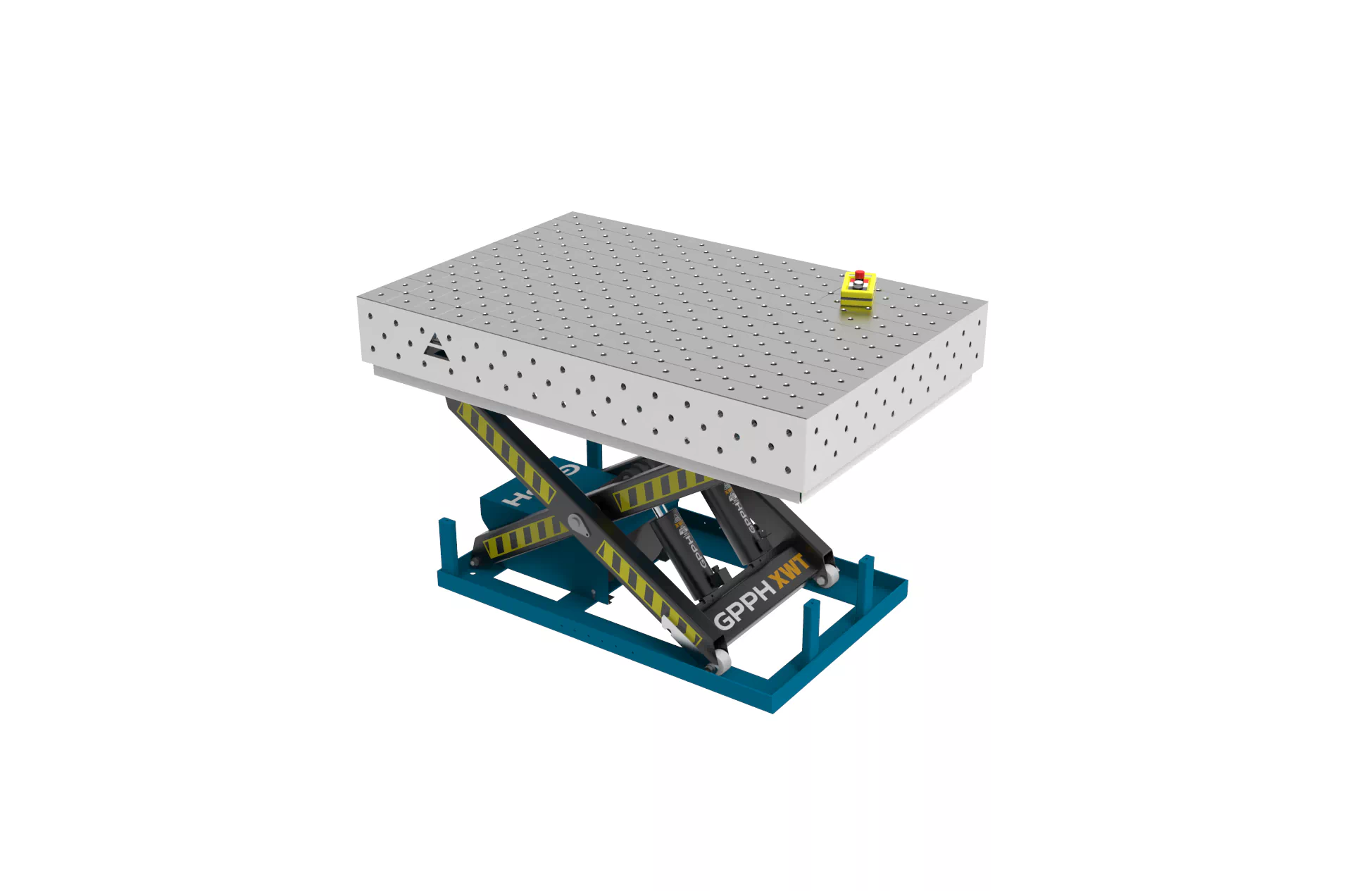 Edelstahl Schweiß Hubtisch 1500x1000