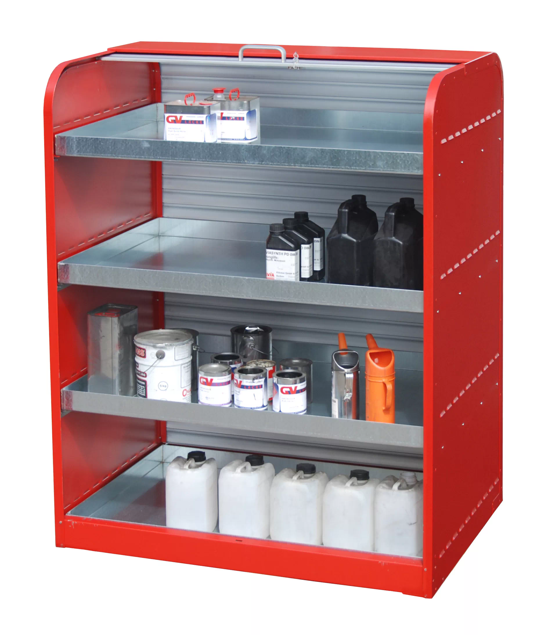Gefahrstoff-Rollladenschrank RSG-4, lackiert, Feuerrot