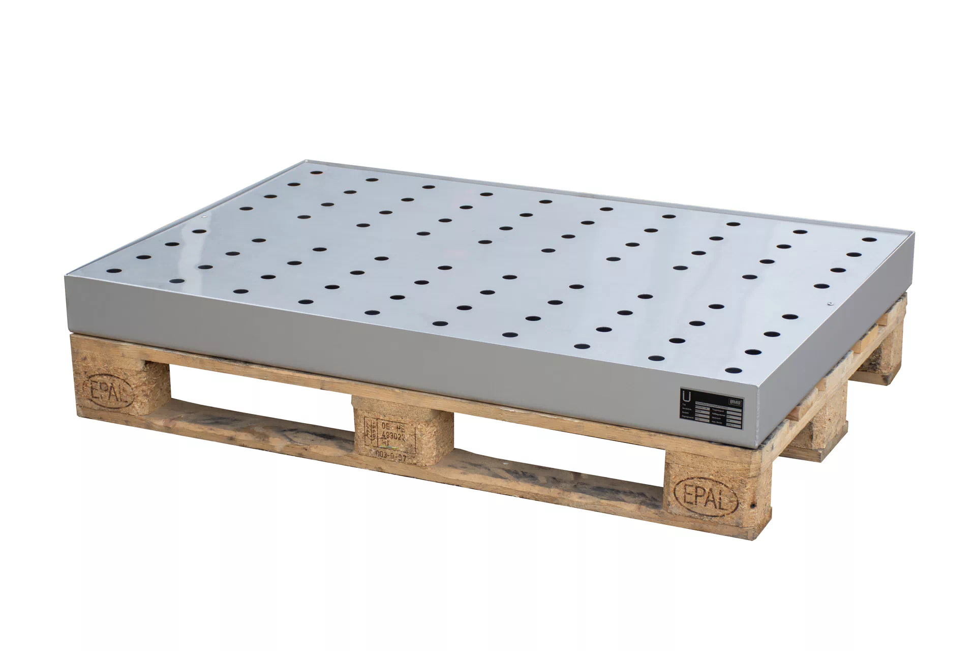 Kleingebindewanne für Paletten KGW-P 4/M V4A, Edelstahl 1.4571