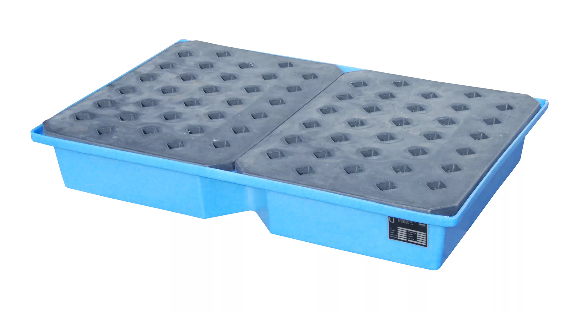 GREEN-LINE PE-Auffangwanne für Paletten KWP-P 100, aus robustem Polyethylen, Blau