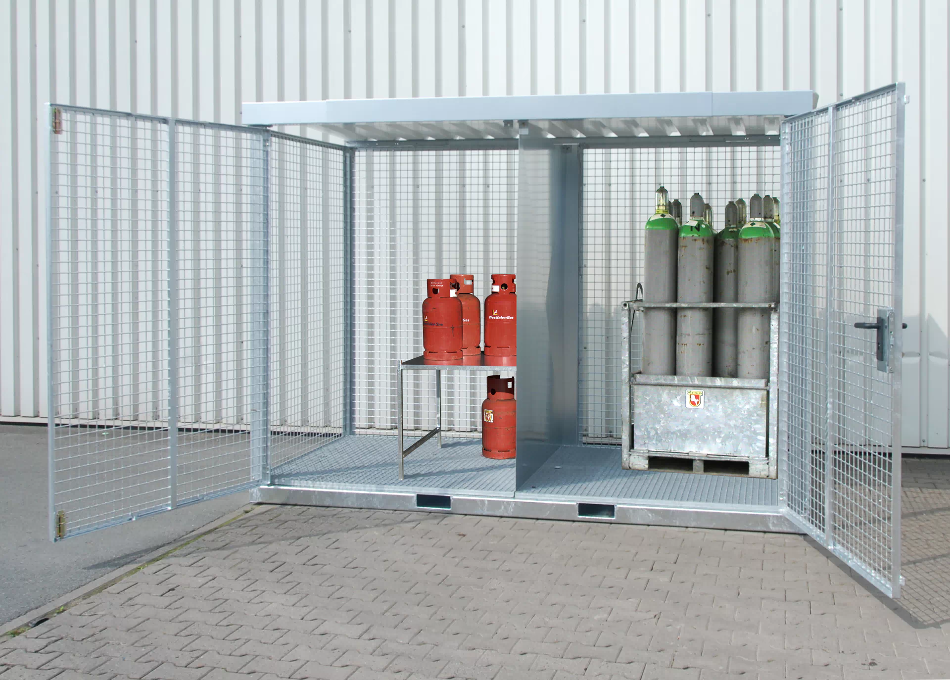 Gasflaschen-Container GFC-E/G M0, feuerverzinkt