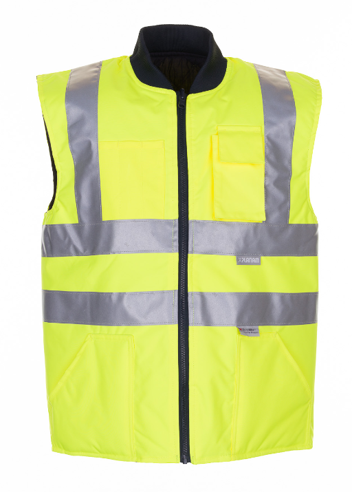 Warnschutz-Weste gefüttert - gelb